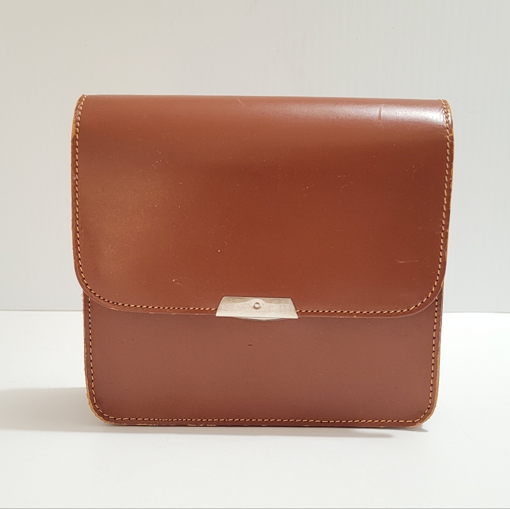 Vintage VANTAGE HIDE Small Classic Tan Leather Bag Made In England